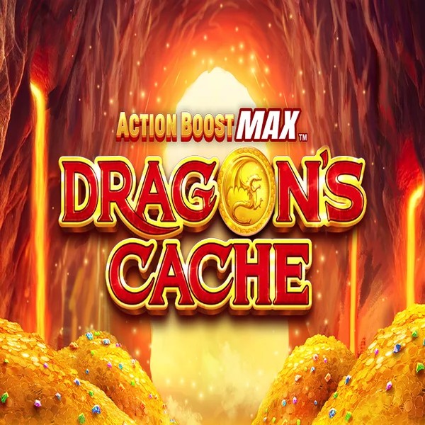 Action Boost Max Dragon's Cache online game logo by SpinPlay Games on blaze-spins.uk.com