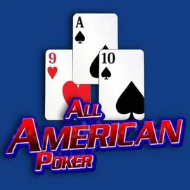 All American Poker slot logo by RTG (Reel Time Gaming) at Blaze Spins Casino