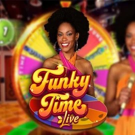 Official Live Casino logo: Funky Time by Evolution at Blaze Spins Casino
