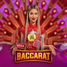 Mega Baccarat game by Pragmatic Play – logo hosted on Blaze Spins Casino
