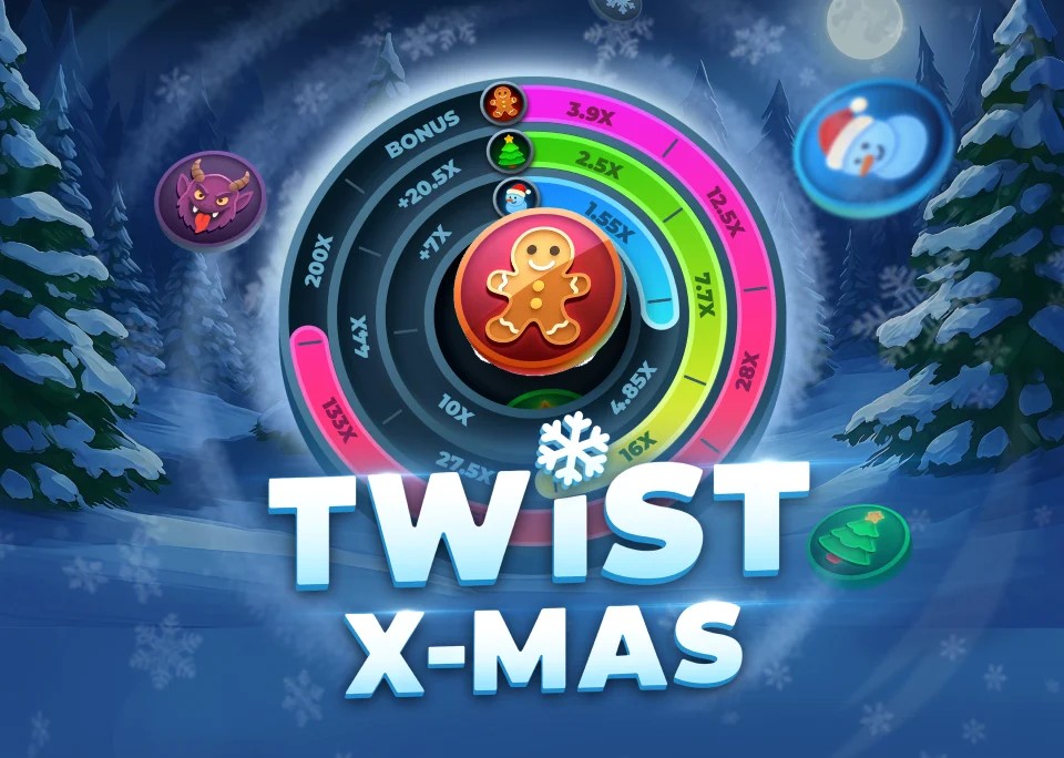 Twist X-mas slot logo by InOut at Blaze Spins Casino